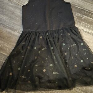NASA Themed Black Kids Dress